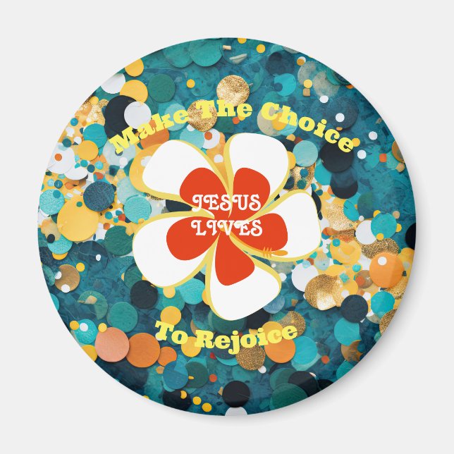 Tropical Flower Magnet (Front)
