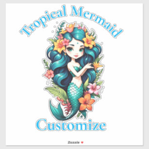 Tropical Flower Mermaid Thunder_Cove