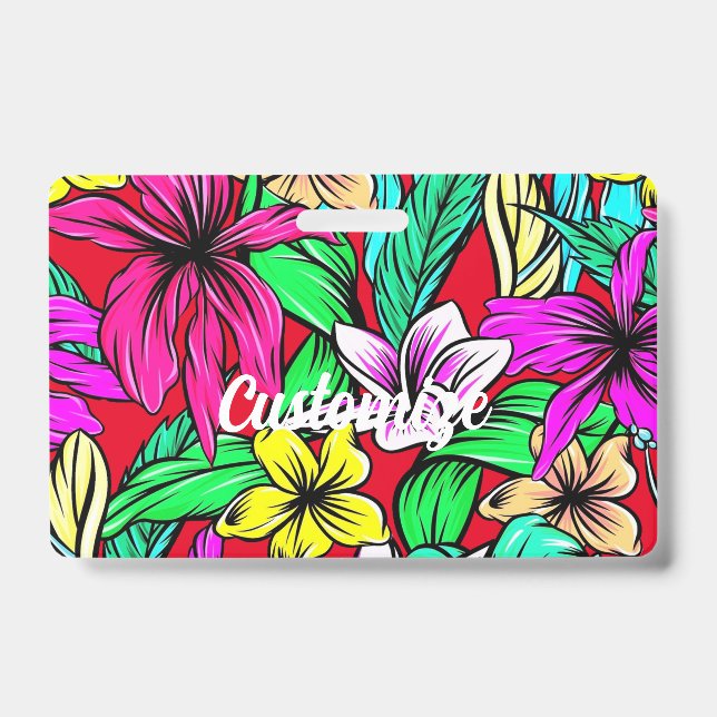 Tropical Flower Mix Thunder_Cove ID Badge (Front)