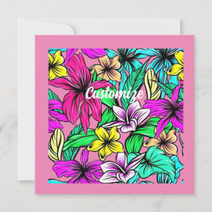 Tropical Flower Mix Thunder_Cove Invitation