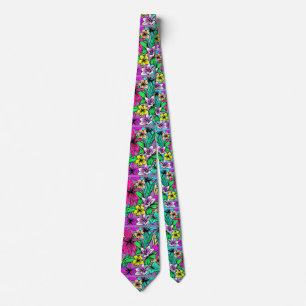 Tropical Flower Mix Thunder_Cove Tie