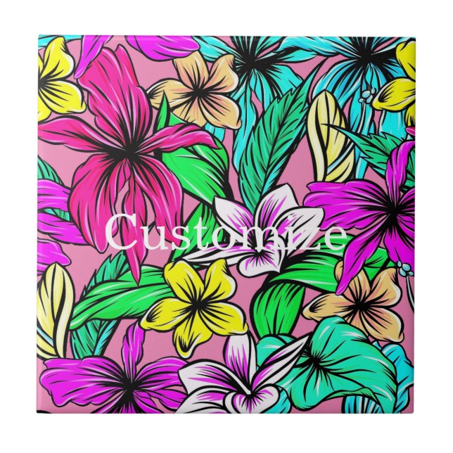 Tropical Flower Mix Thunder_Cove Tile (Front)