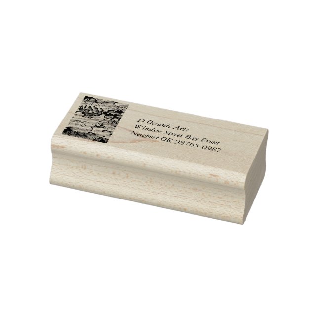 Tropical Flower Pattern in Soft Colours Rubber Stamp (Stamp)