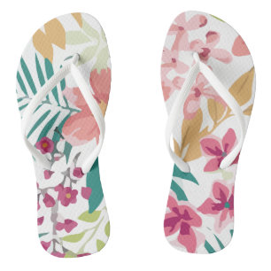 Tropical Flower Plant Vector Jandals