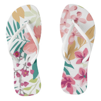 Tropical Flower Plant Vector Jandals