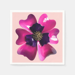Tropical Flower - Purple Pink Exotic Orchid Pin Napkin
