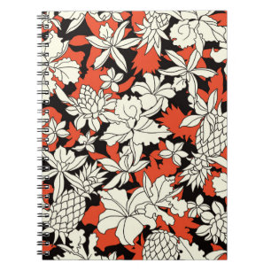 Tropical Flower Seamless Exotic Pattern Notebook