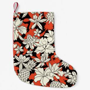Tropical Flower Seamless Exotic Pattern Small Christmas Stocking