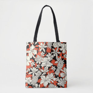 Tropical Flower Seamless Exotic Pattern Tote Bag