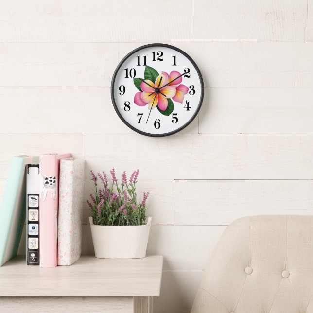 Tropical Flower Wall Clock (Reading Room)