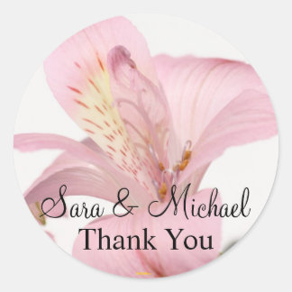 Tropical Flower Wedding Thank You Label