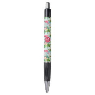 Tropical Flowers And Birds   Add Your Initial