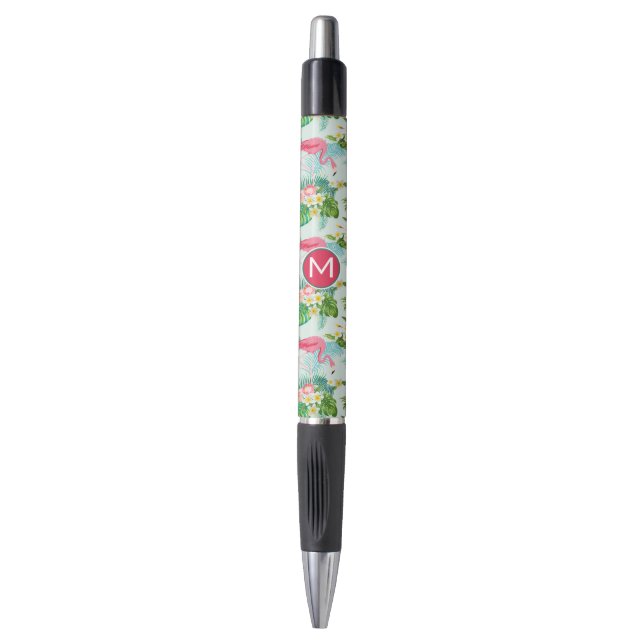 Tropical Flowers And Birds | Add Your Initial (Front Vertical)