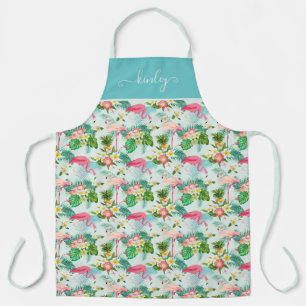 Tropical Flowers And Birds Apron