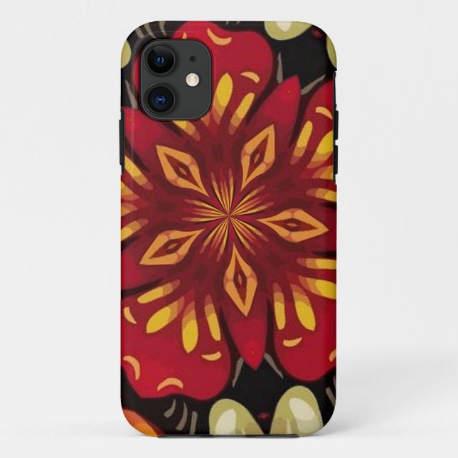 Tropical Flowers And Butterflies Mandala Case-Mate iPhone Case (Back)