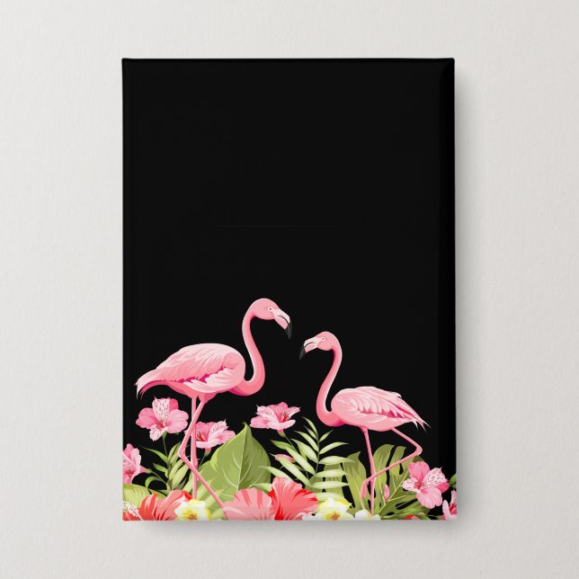 Tropical Flowers and Flamingos Design (Front)