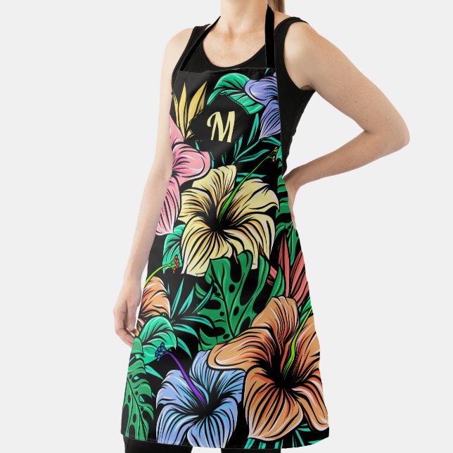 Tropical Flowers Apron (Insitu)