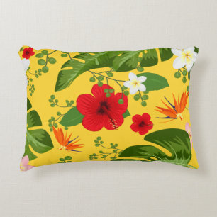 Tropical Flowers Background 10 Decorative Cushion