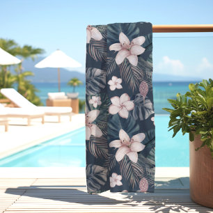 Tropical Flowers Beach Towel