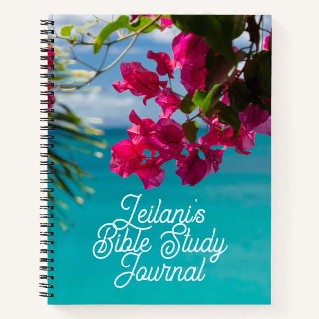 Tropical Flowers Bible Study Journal (Front)