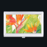 Tropical Flowers | Bird of Paradise Business Card Holder<br><div class="desc">Watercolor Tropical Flowers 2 Artist: Tim OToole</div>