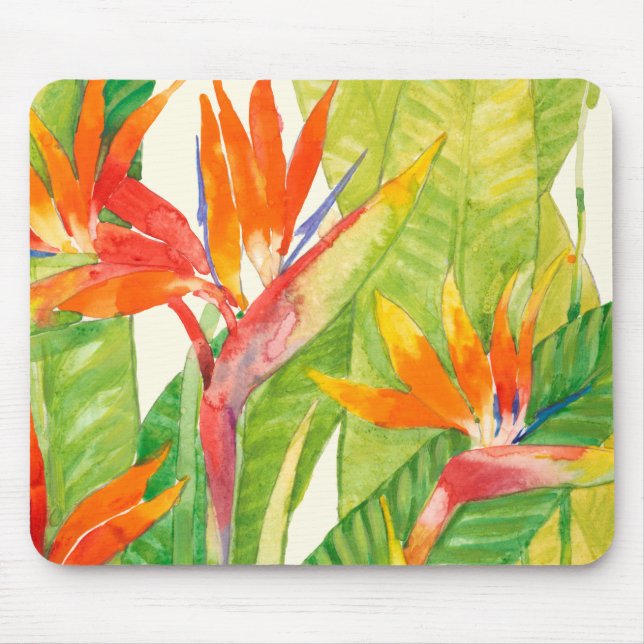 Tropical Flowers | Bird of Paradise Mouse Pad (Front)