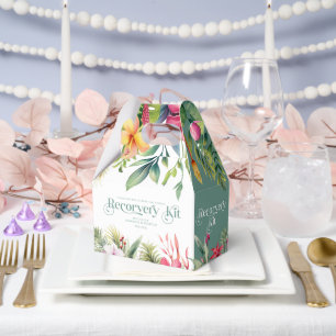 Tropical Flowers Border Wedding Recovery Kit Favour Box