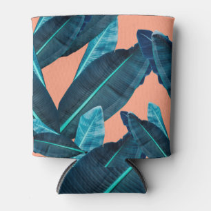 Tropical flowers, botanical seamless background. can cooler