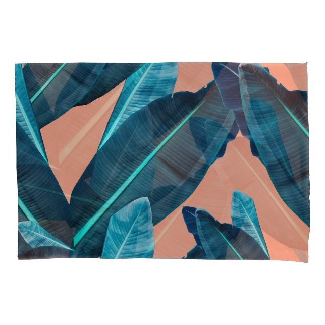 Tropical flowers, botanical seamless background. pillowcase (Front)