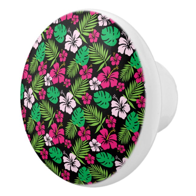 Tropical Flowers Cabinet - Drawer Knobs (Right)