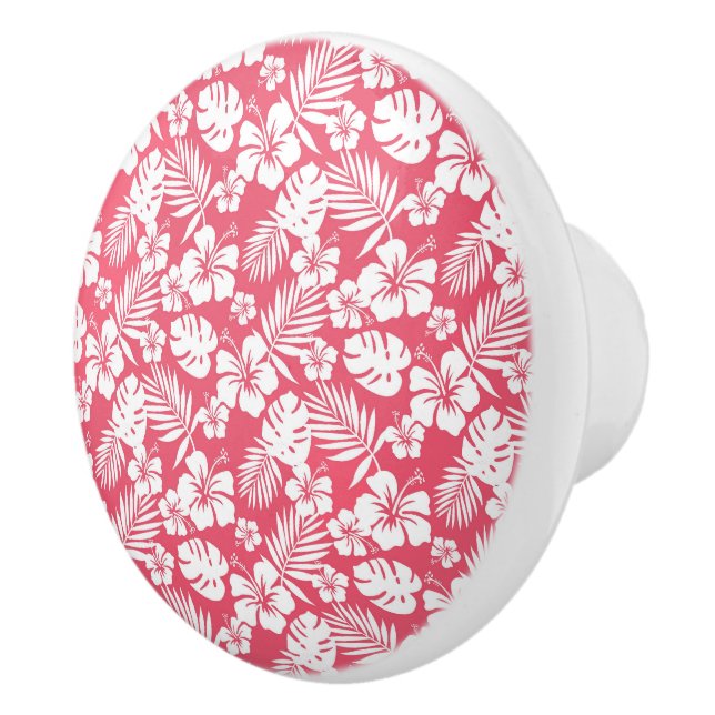 Tropical Flowers Cabinet - Drawer Knobs (Right)