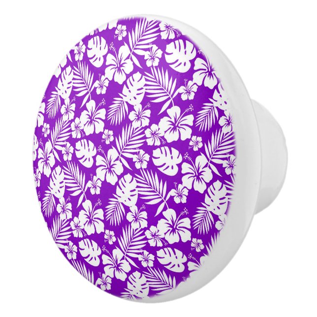 Tropical Flowers Cabinet - Drawer Knobs (Right)