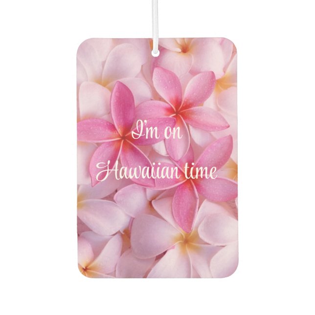 Tropical Flowers Car Air Freshener (Front)