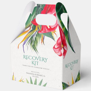 Tropical Flowers Classy Wedding Recovery Kit Favou Favour Box