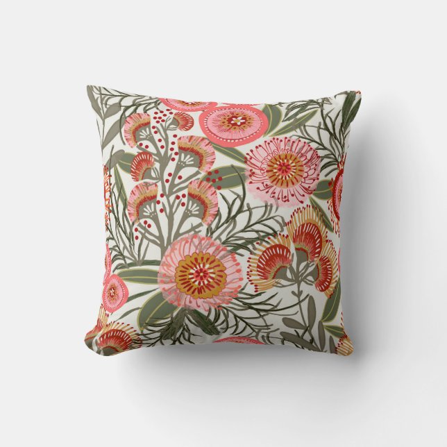 Tropical Flowers Cushion (Front)
