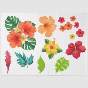 Tropical Flowers Decoupage Tissue Paper