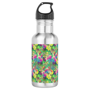 Tropical Flowers Design 532 Ml Water Bottle