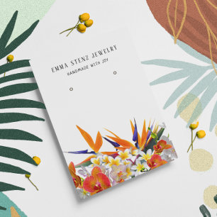 Tropical Flowers Earring Display Card