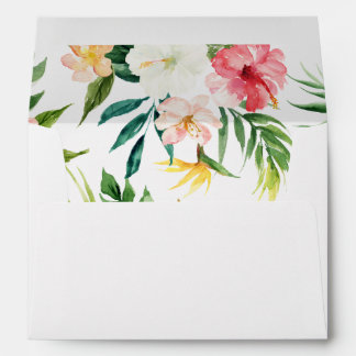 Tropical Flowers Envelope