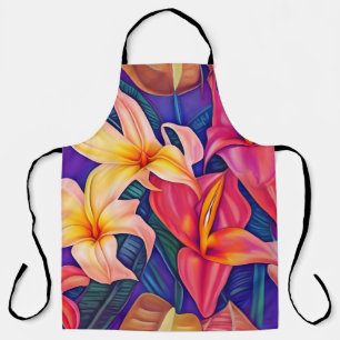Tropical Flowers Five Apron