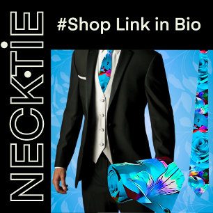 Tropical Flowers Floral Tie