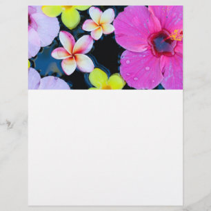 Tropical flowers flyer