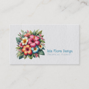 Tropical Flowers & Foliage Business Card