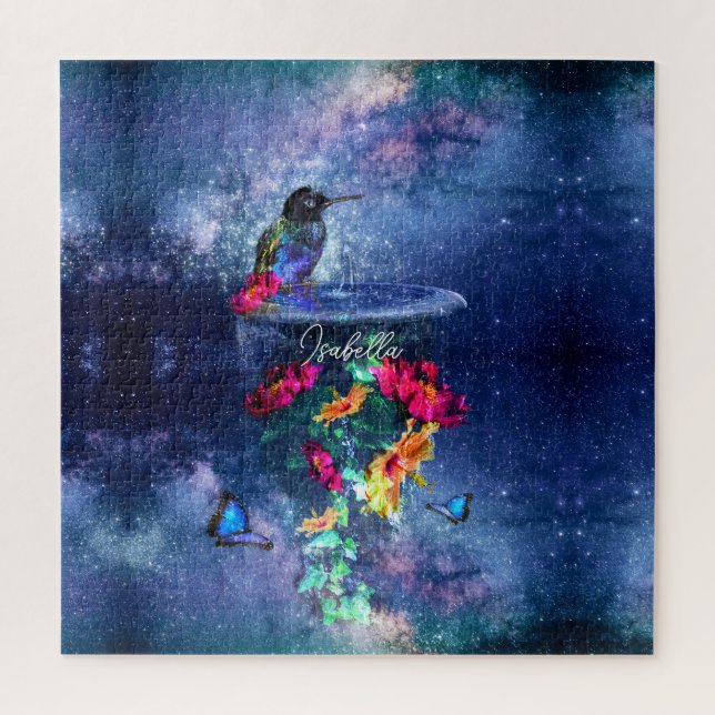  Tropical flowers,hummingbird personalized Jigsaw Puzzle (Vertical)