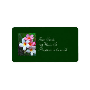Tropical flowers label