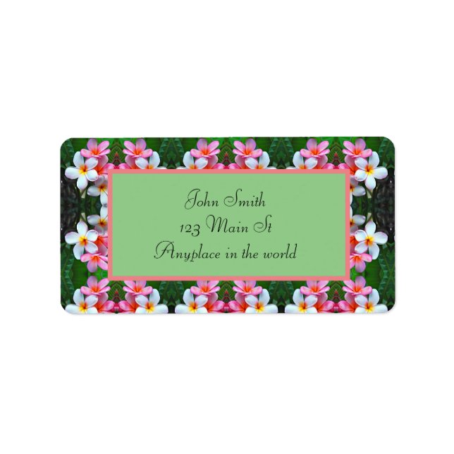 Tropical flowers label (Front)