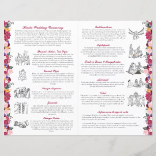 Tropical Flowers & Leaves Hindu Wedding Ceremony