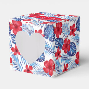 Tropical Flowers Leaves Thank You Favour Box