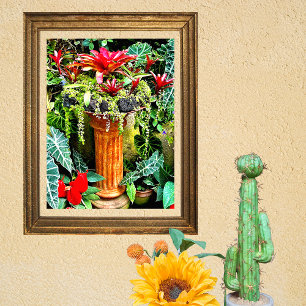 Tropical Flowers Mexico Garden Poster