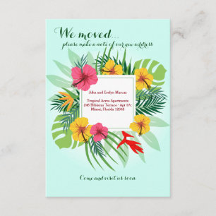 Tropical Flowers Moving Announcement
